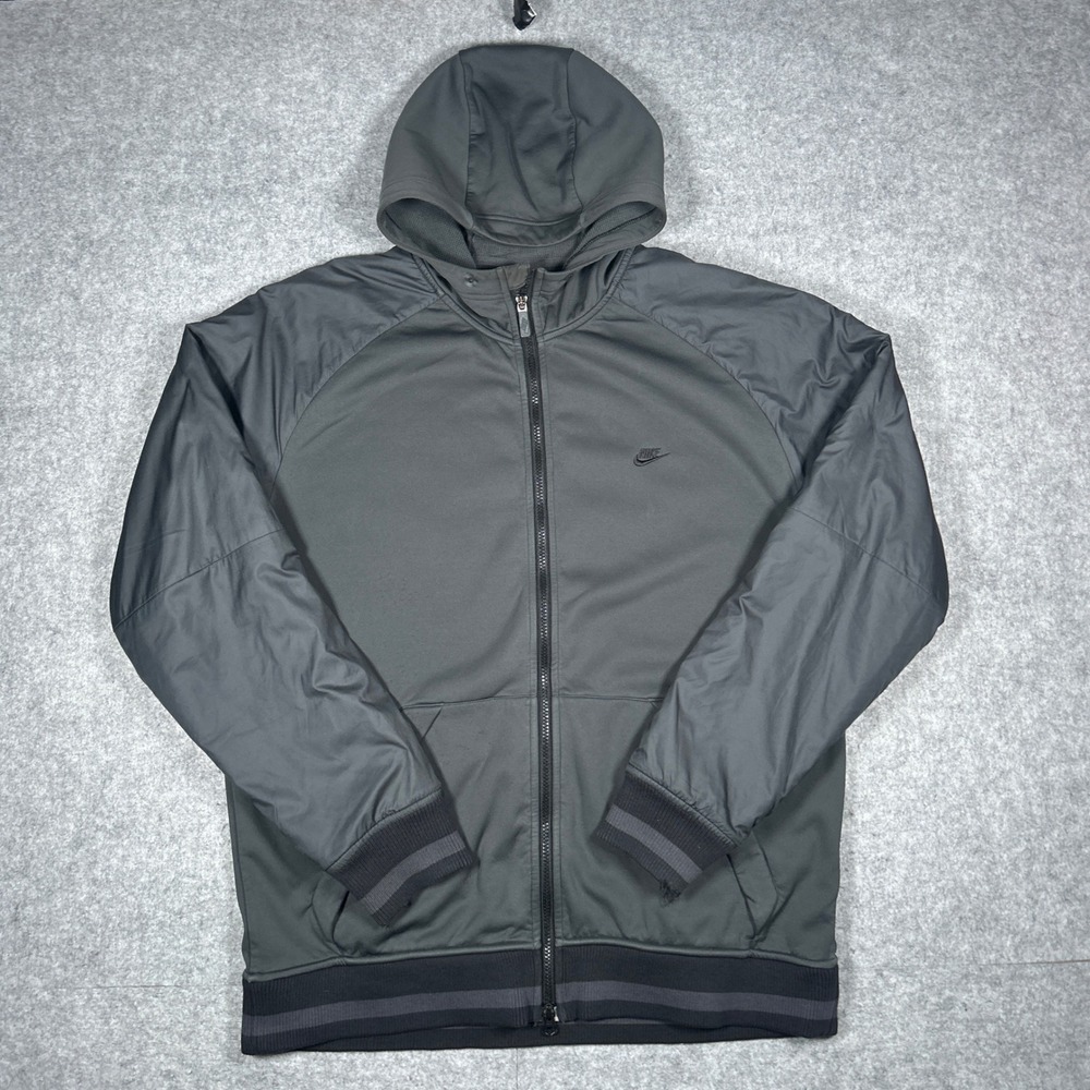 Nike Full Zip Hoodie Mens XL Gray Athletic Jacket Sportswear‎ Track Warm Up